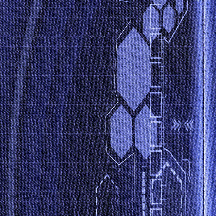 Patterned Royal Blue Rug, pat1056blu