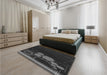 Patterned Ash Gray Rug in a Bedroom, pat1056gry