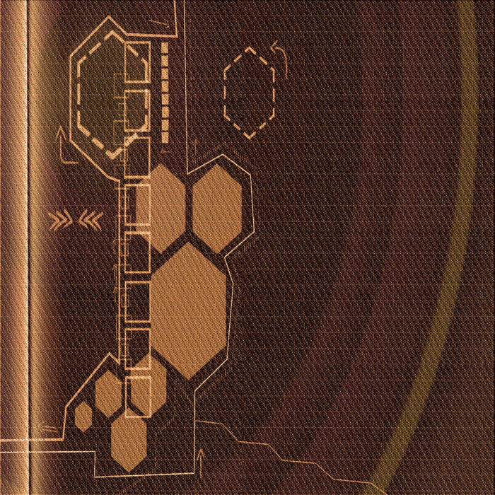 Round Patterned Mahogany Brown Rug, pat1056org