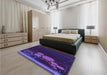 Patterned Purple Rug in a Bedroom, pat1056pur