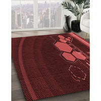 Patterned Red Rug, pat1056rd