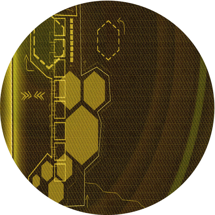 Square Machine Washable Transitional Dark Yellow Green Rug in a Living Room, wshpat1056yw