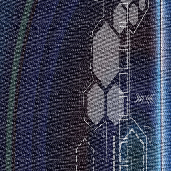 Patterned Blue Novelty Rug, pat1056