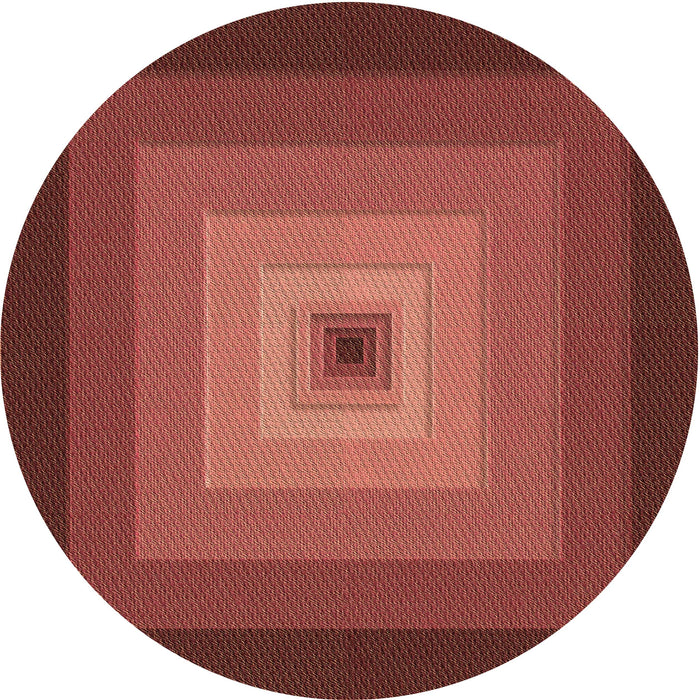 Square Patterned Orange Rug, pat1057brn