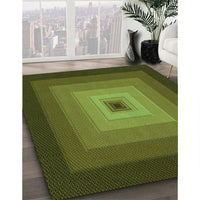 Patterned Milk Chocolate Brown Rug, pat1057grn