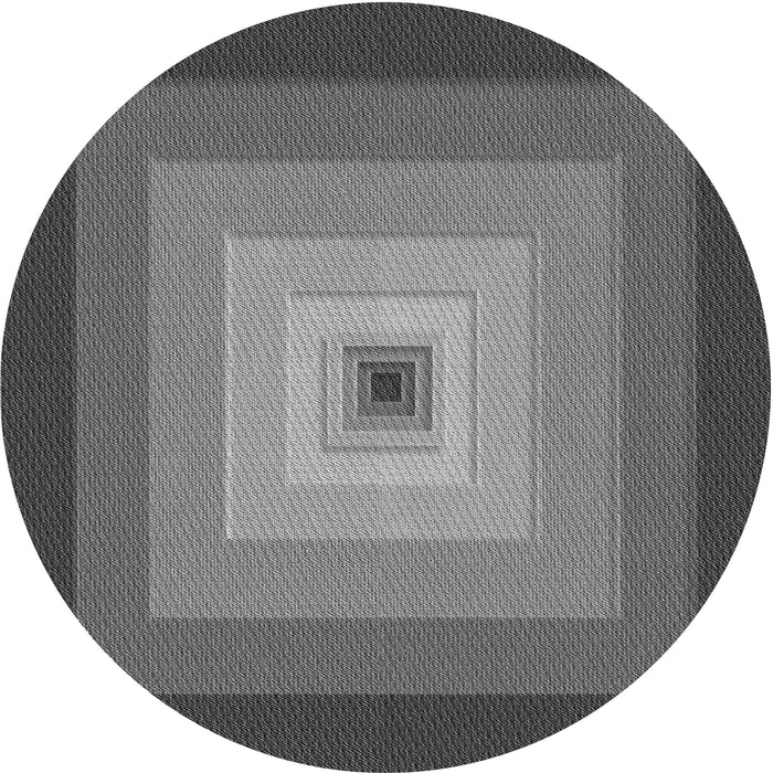 Square Patterned Gunmetal Gray Rug, pat1057gry