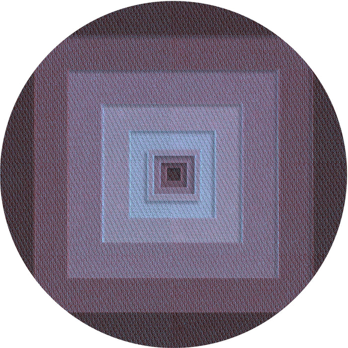 Square Patterned Plum Purple Rug, pat1057lblu