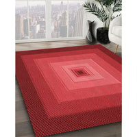 Patterned Red Rug, pat1057rd