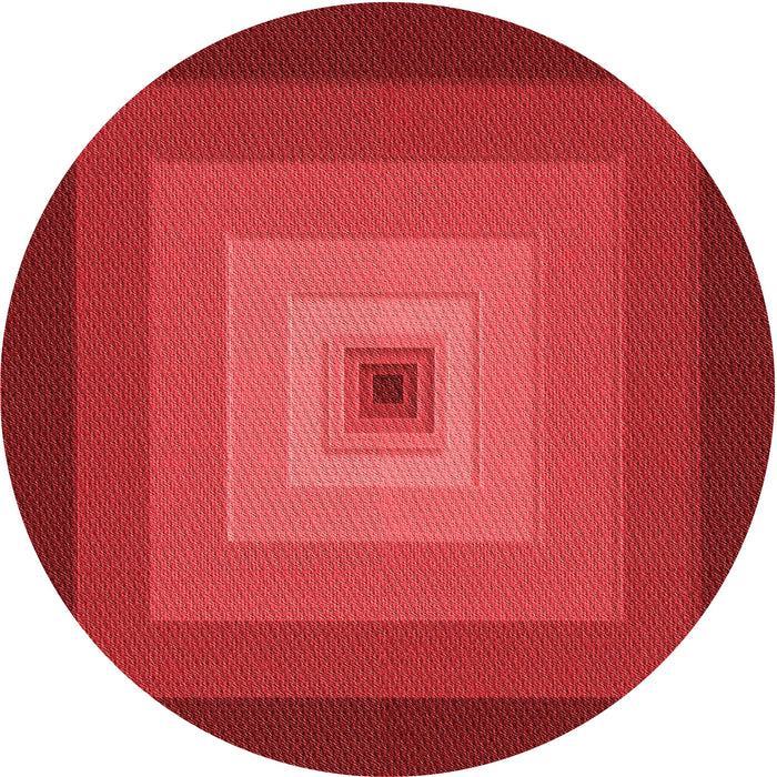 Square Patterned Red Rug, pat1057rd