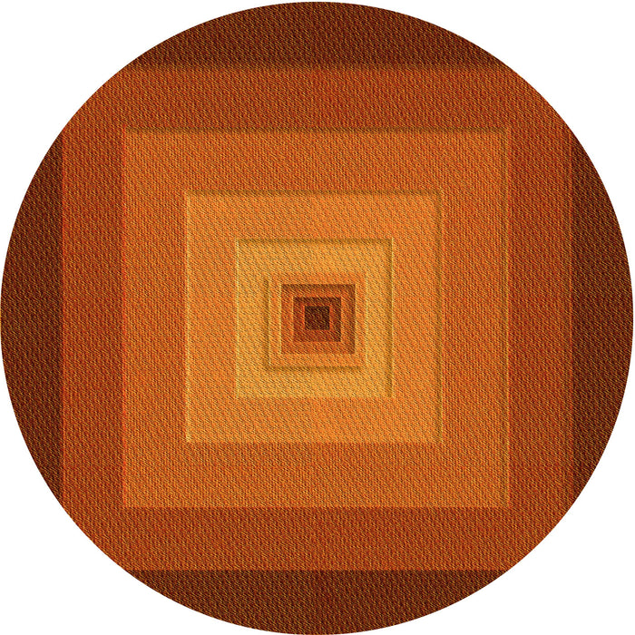 Square Machine Washable Transitional Orange Red Orange Rug in a Living Room, wshpat1057yw