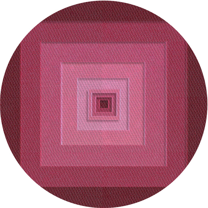 Square Machine Washable Transitional Dark Pink Rug, wshpat1057