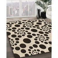 Patterned Golden Blonde Gold Rug, pat1058brn