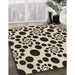 Patterned Golden Blonde Gold Rug in Family Room, pat1058brn