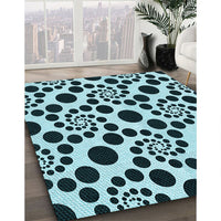 Patterned Blue Rug, pat1058lblu