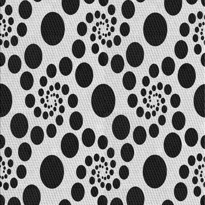 Patterned Charcoal Black Novelty Rug, pat1058
