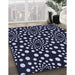 Patterned Light Purple Blue Rug in Family Room, pat1059blu