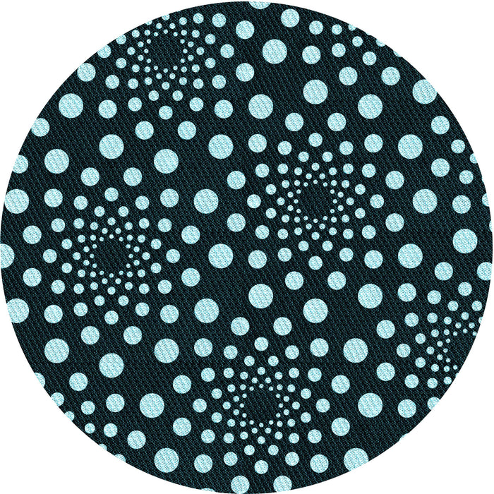 Square Patterned Black Rug, pat1059lblu