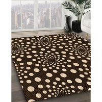 Patterned Black Brown Rug, pat1059org