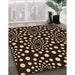 Machine Washable Transitional Black Brown Rug in a Family Room, wshpat1059org