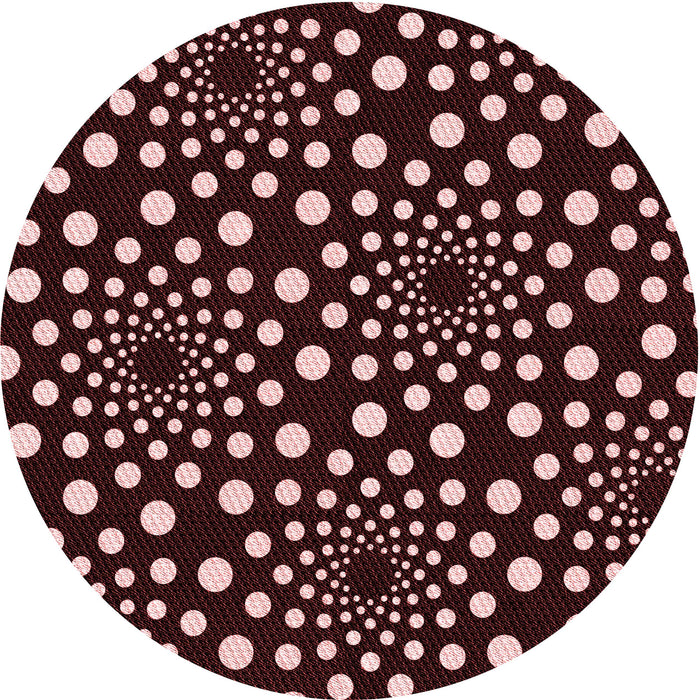 Square Patterned Chocolate Brown Rug, pat1059rd