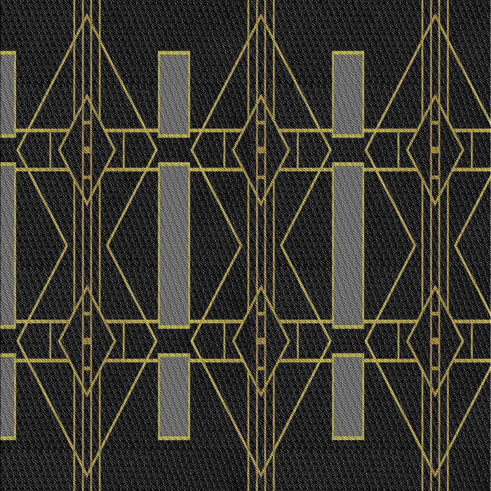 Patterned Black Novelty Rug, pat105