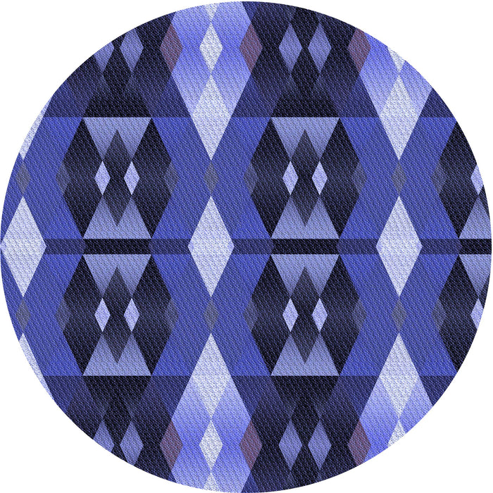 Square Patterned Light Slate Blue Rug, pat106blu