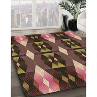 Patterned Bakers Brown Rug, pat106brn