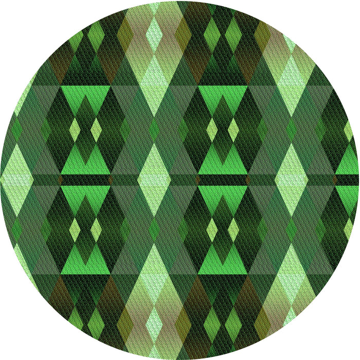 Square Patterned Dark Forest Green Rug, pat106grn