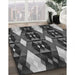 Patterned Gunmetal Gray Rug in Family Room, pat106gry