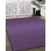 Patterned Plum Purple Rug in Family Room, pat1060blu