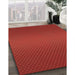 Patterned Red Rug in Family Room, pat1060brn