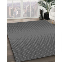 Patterned Platinum Gray Rug, pat1060gry