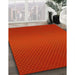 Patterned Scarlet Red Rug in Family Room, pat1060yw