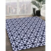 Machine Washable Transitional Midnight Blue Rug in a Family Room, wshpat1061blu