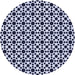 Square Patterned Midnight Blue Rug, pat1061blu