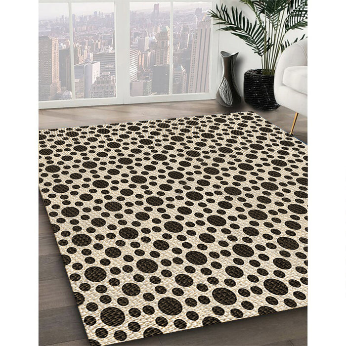 Patterned Milk Chocolate Brown Rug in Family Room, pat1061brn