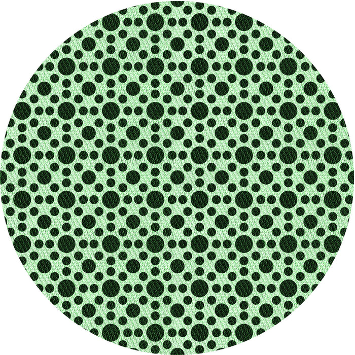 Square Patterned Dark Forest Green Rug, pat1061grn