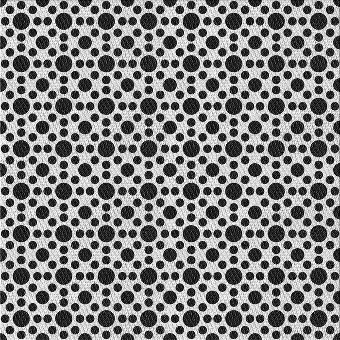 Round Patterned Charcoal Black Rug, pat1061gry