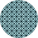 Square Patterned Blue Rug, pat1061lblu