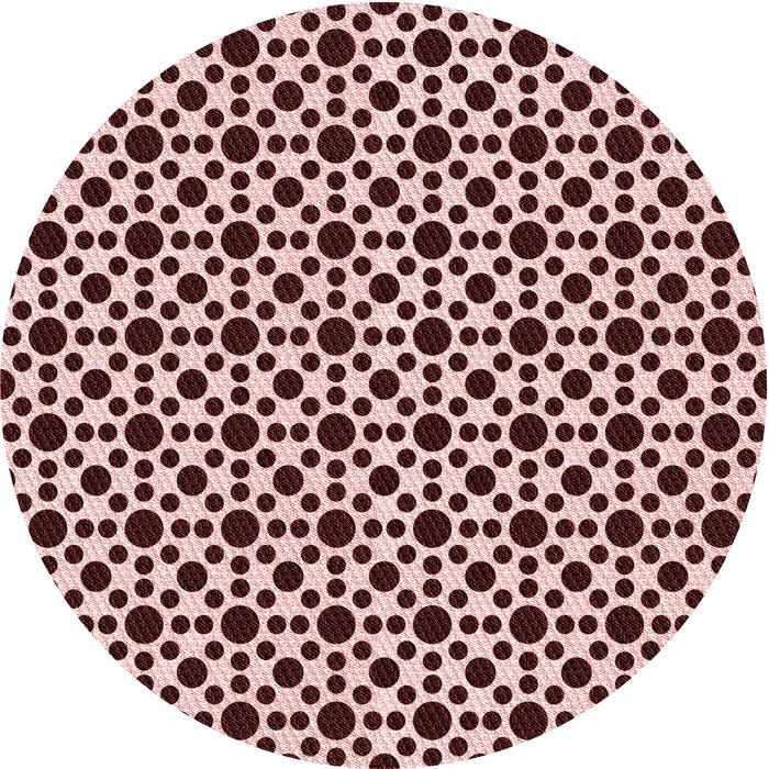 Square Patterned Deep Rose Pink Rug, pat1061rd