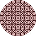 Square Patterned Deep Rose Pink Rug, pat1061rd