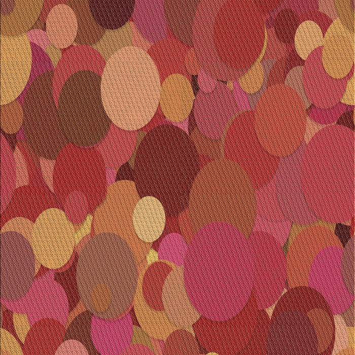 Patterned Bright Orange Rug, pat1062brn