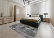 Patterned Gray Rug in a Bedroom, pat1062gry