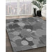 Patterned Gray Rug in Family Room, pat1062gry