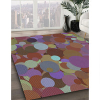 Patterned Rose Dust Purple Rug, pat1062lblu