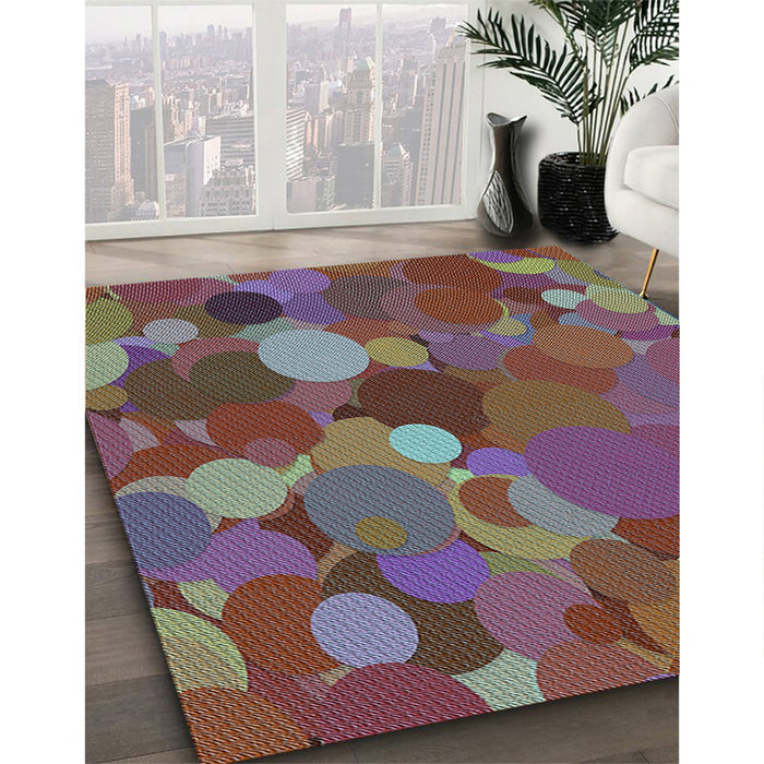 Machine Washable Transitional Rose Dust Purple Rug in a Family Room, wshpat1062lblu