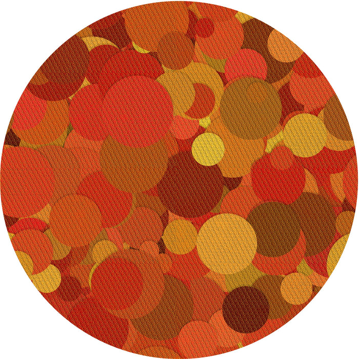 Square Patterned Orange Red Orange Rug, pat1062yw