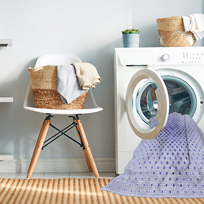 Machine Washable Transitional Lavender Blue Rug in a Washing Machine, wshpat1063blu