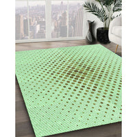 Patterned Mint Green Rug, pat1063grn