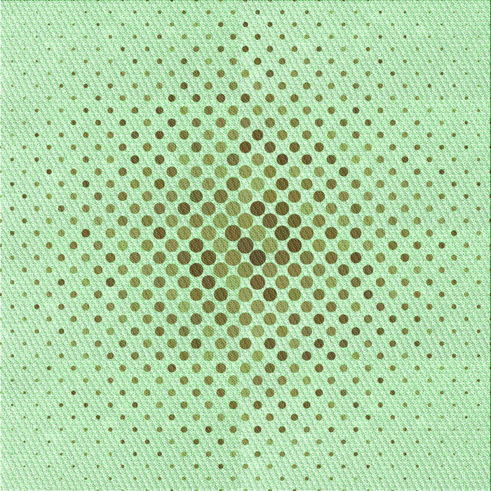 Round Patterned Mint Green Rug, pat1063grn